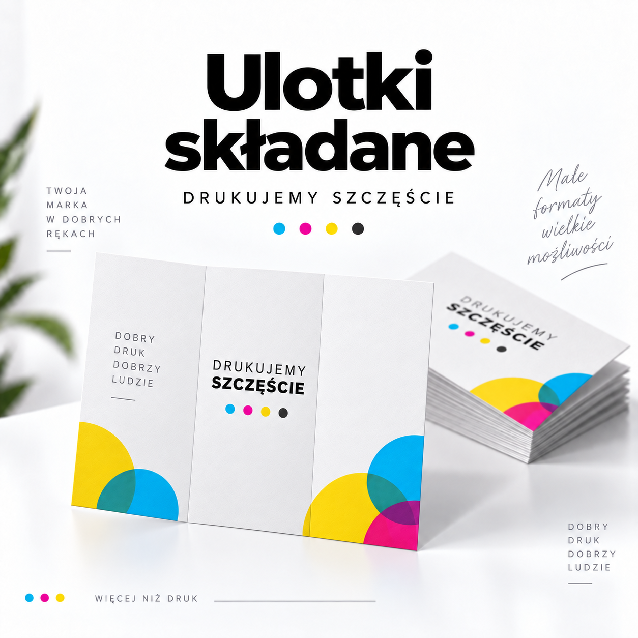 Ulotki składane — przykładowy produkt BIUROGRAF